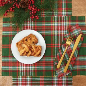 Axel Plaid Woven Table Linens