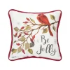 Be Jolly Cardinal Pillow