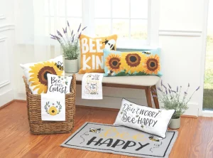 Bee Kind Hooked Pillow