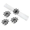 Black Spider Web Napkin Ring, Set of 4
