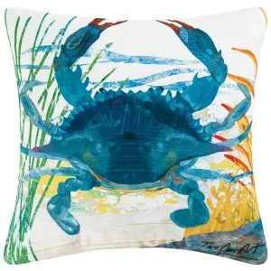 Blue Crab Indoor/Outdoor Decorative Pillow