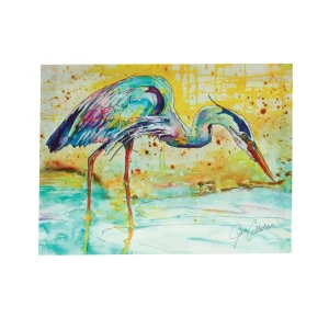 Blue Heron Indoor/Outdoor Placemat Set by Jen Callahan