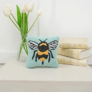 Bumble Bee Hooked Decorative Pillow