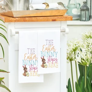 Bunny Stops Here Kitchen Towel