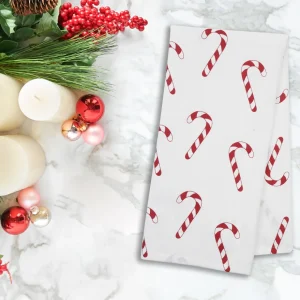 Candy Cane Wishes Printed Towel
