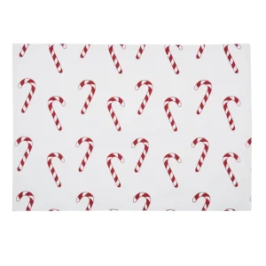 Candy Cane Wishes Printed Table Linens