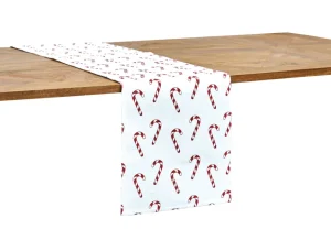 Candy Cane Wishes Printed Table Linens