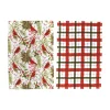 Cardinal Greenery & Plaid Towel Set