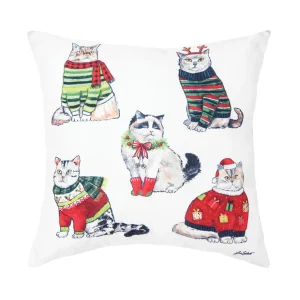 Cat Christmas Pillow
