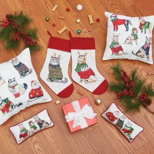 Cat Christmas Pillow