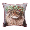 Cat Flower Crown Pillow