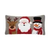 Christmas Buddies Trio Hooked Pillow