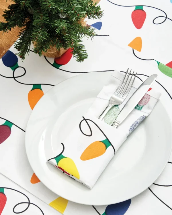 Christmas Lights Table Linens