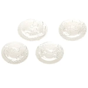 Clear Coastal Salad Plate Set