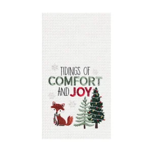 Comfort & Joy Fox Waffle Weave Towel
