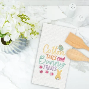 Cotton Tails & Bunny Trails Waffle Weave Towel