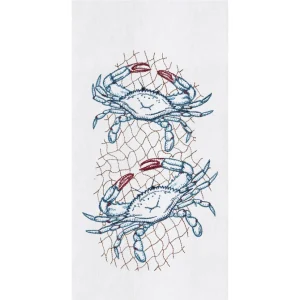 Crab Net Flour Sack Kitchen Towel
