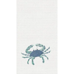 Crab Waffle Weave Kitchen Towel