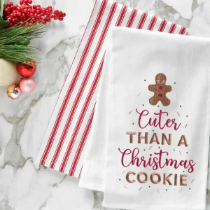 Cuter Than A Christmas Cookie Flour Sack Towel