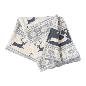 Deer Knitted Throw