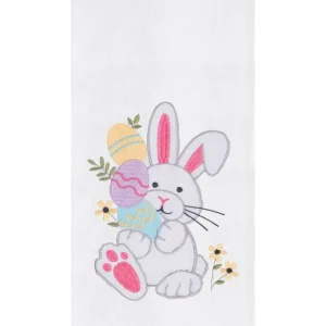 Easter Bunny Egg Hunt Kitchen Towel
