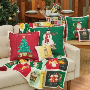 Father Christmas Alphabet Pillow