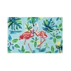 2 Flamingo Hooked Rug