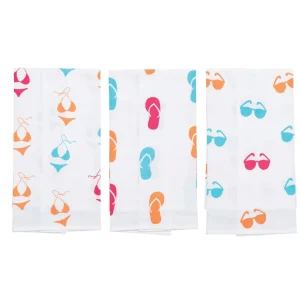 Flip Flop Flour Sack Kitchen Towel Set
