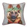 German Shepard Flower Pillow