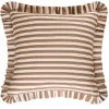 Green & Tan Stripes Euro Sham