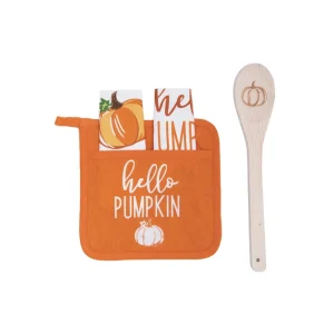 Hello Pumpkin Potholder Set