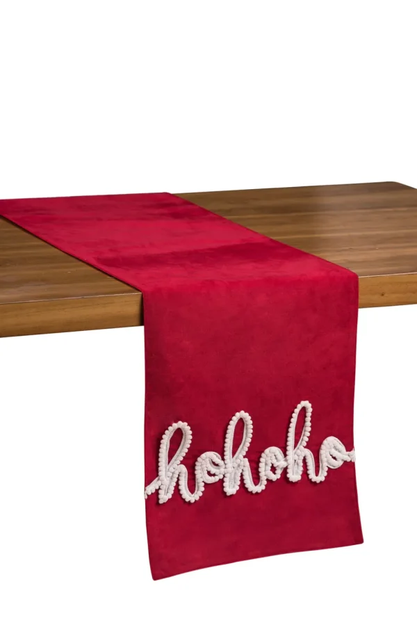Ho Ho Ho Embroidered Runner
