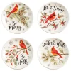 Holiday Cardinal Dessert Plates