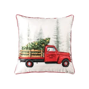 Holiday Truck Cruiser LED Decorative Pillow