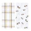 Honey Bee Plaid Kitchen Towel, Set of 2