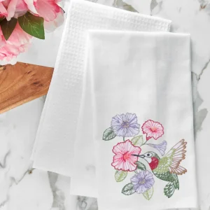 Hummingbird & Hibiscus Kitchen Towel