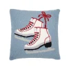 Ice Skates Hooked Pillow