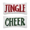 Jingle & Cheer Reversible Hooked Pillow