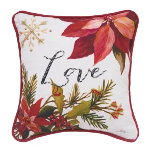 Love Poinsettia Pillow