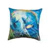 Manatee Barrier Reef Indoor/Outdoor Decorative Pillow by Jen Callahan