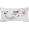 Mermaid with Starfish Decorative Pillow