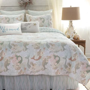 Mermaid with Starfish Decorative Pillow