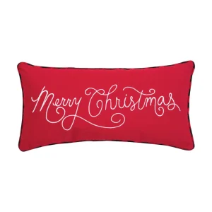 Merry Christmas Oblong Decorative Pillow