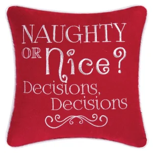 Naughty Or Nice? Decorative Pillow