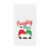 Naughty or Nice Gnomes Kitchen Towel