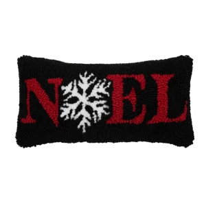 Noel Snowflake Hooked Pillow