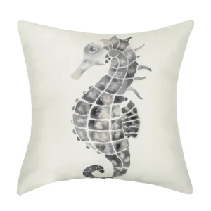 Pebble Seahorse Indoor Outdoor Pillow