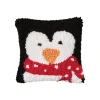 Penguin Hooked Decorative Pillow