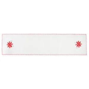 Poinsettia Christmas Felt Table Linens