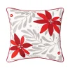 Poinsettia Christmas Pillow